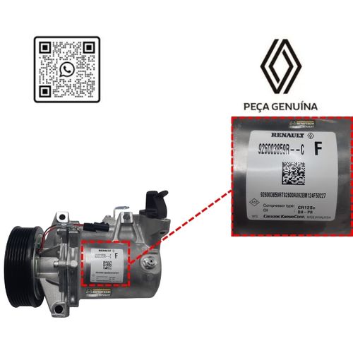 RN 03859R 926003859R COMPRESSOR DO AR COND. SAN II RSDUSOROCHCAP 2.0 16V - 4
